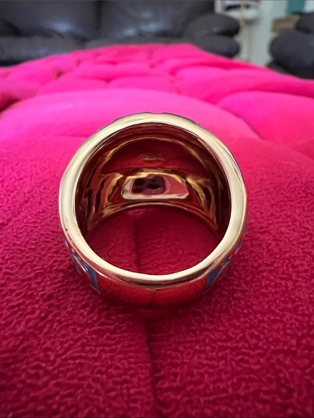 Coach Gold & Turquoise Ring-NWOT - Picture 8 of 9
